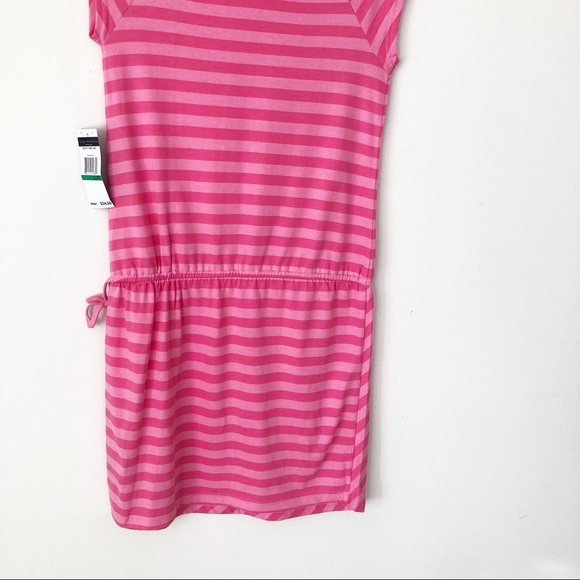 TOMMY HILFIGER 👗 pink stripe DRESS Girl LARGE - Picture 8 of 8
